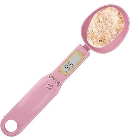 Bilancia da cucchiaio digitale - Bilancia elettronica per alimenti da 500 g 0,1 g con display LCD a cucchiaio staccabile | Per cuocere ingredienti di misura cucina precisione controllo porzione