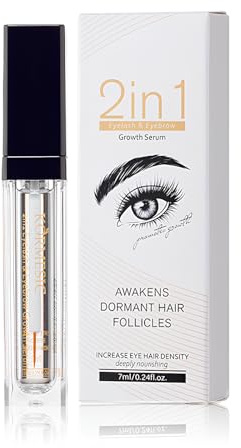 Siero Ciglia Allungante 7ML, Naturalmente & Volumizzante Lash Serum Siero, Sopracciglia Enhancer Booster Essence, Avere Ciglia Lunghe e Folte, Crescita Rapida, Protegge e Rinforza- Bianco