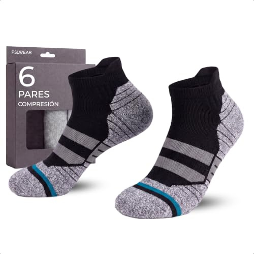 PSL WEAR 12 Pares Calcetines Clásicos Hombre Mujer Algodón Multifunción | Técnicos, ligero, transpirable, trabajo, uso diario