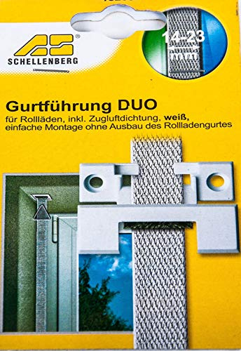 Schellenberg 15203 Guía de correa de persiana DUO, Mini/Maxi, angular, blanco