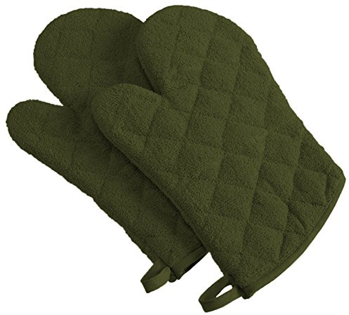 DII Machine Washable, Heat Resistant with Hanging Loop, Cotton, Sage, Ovenmitt, 7 x 13
