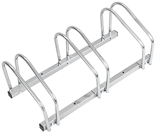 PrimeMatik - Soporte para aparcar Bicicletas en Suelo o Pared Aparcamiento para 3 bicis