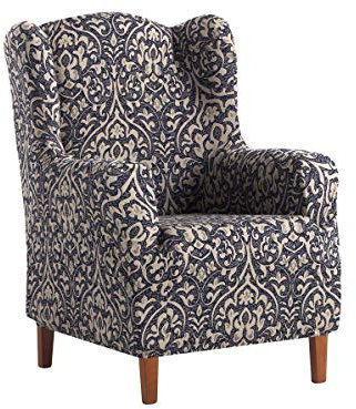 Lanovenanube ezug Ohrensessel Bohemia - elastisch - Farbe Beige blau