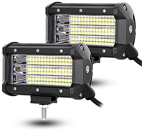 Willpower 2PCS 5'' 13CM 135W LED Zusatzscheinwerfer 12V Scheinwerfer Auto IP67 Wasserdicht Flutlicht Arbeitsscheinwerfer für Traktor Offroad SUV UTV ATV Rückfahrscheinwerfer