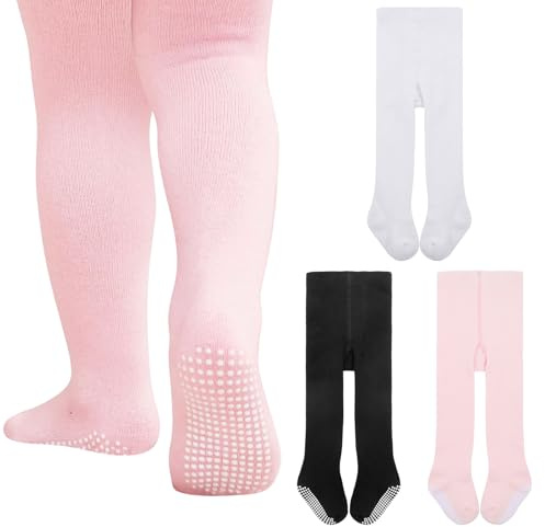 Durio Collants pour bébé en coton avec butoir antidérapants et chauds