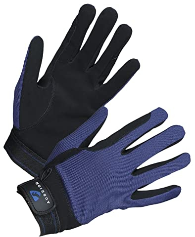Aubrion - Guantes de Montar de Malla para Niños/Niñas (S) (Marino)