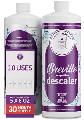 Breville Descaler (10 Uses) Specially Formulated to Descale and Clean Your Breville Espresso Machine Carbon Friendly Descaling Kit 2.5 Year Supply