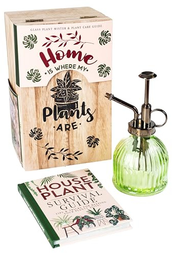 Boxer Gifts Houseplant Survival Set | Gorgeous House Plants Set with Glass Plant Mister and Houseplant Gardening Book | Great Indoor Plant Garden Gifts for Women and Men on Birthdays Christmas