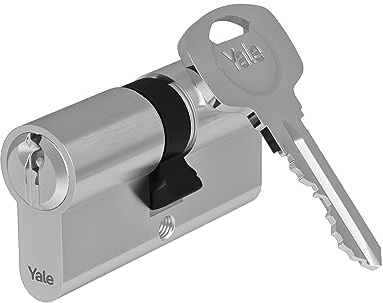 Yale Serie 500 Plus cilindro profilato Euro – Doppio – 35/45 – Nichel Satinato – Quantità di cartone 1