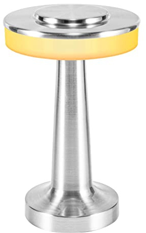 Tkasniy Lampada da tavolo a LED portatile, in metallo, senza fili, con sensore touch, ricaricabile, luce notturna senza fili, con controllo touch, per bar, ristorante, caffè, camera da letto, comodino