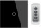 LLVE Touch Remote Light Switch, 1-Gang 1Way, 240V AC,Black Single Light Switch with Remote Control, Tempered Glass Panel with Led Lights, No Neutral Wire