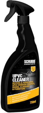 SCRUBB UPVC Cleaner Spray, Ideal for cleaning Window Frames, Doors, Cladding & Outdoor Plastic Furniture, 750ml
