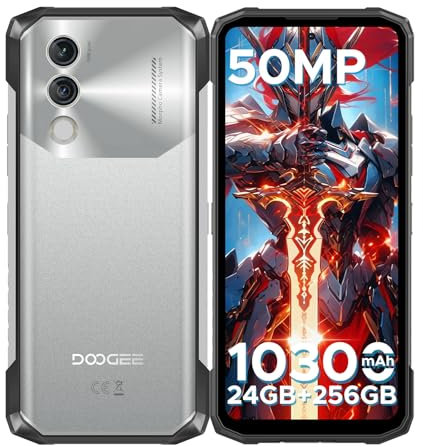 DOOGEE Blade 10 Power Outdoor Handy 10300mAh, 3 Card Slot, 24GB RAM+256GB ROM/TF 2TB Outdoor Smartphone Ohne Vertrag Wasserdicht, 6.6'' HD+ baustellenhandy, 50MP AI Kamera, IP68/69K/ NFC/GPS/Face ID