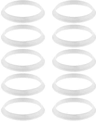 lasuroa 10 Pz Anelli di Tenuta Conici, Guarnizione Conica in Gomma per Scarico Lavello per Tubo di Scarico da 1 1/2 Pollici Diametro Interno 38 mm Diametro Esterno 43 mm (Bianco)