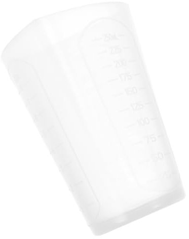 DOITOOL 2 Pièces Tasse à Mesurer Silicone Triangulaire Transparente Gobelet Gradué pour Époxy Mélange et Mesure de Facile à Nettoyer et Chaleur