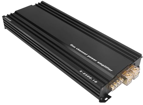 Torvex Amplificatore Auto, Finale Audio Digitale Monocanale da 2500 W Classe D, Modulo di Potenza per Impianto Stereo, Subwoofer e Sistema Audio del Veicolo a 12 V per Bassi