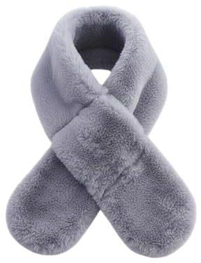 Xgvzs 1 st barnhalsduk för barn varm vinter damhalsduk runt loophole halsdukar för småbarn, barn, flickor på vintern, Grå, 75*10cm