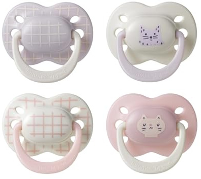 Tommee Tippee Ultimate Fit Soother, 0-6 Months, 4 Pack, Orthodontic Dummy for Babies, Extra Air Holes, Symmetrical Teat, 100% BPA Free Silicone, Steriliser Safe, Club House Collection