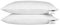 HOMESCAPES - White Duck FEATHER Pillow PAIR - Department Store Quality - Anti Dust Mite - Washable - Medium/Soft Firmness - 100% Cotton Downproof Cover - RDS Certified