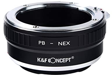 K&F CONCEPT Bague d'adaptation pour Objectif Praktica à compatibile Con Sony NEX Adaptateur lentille Fait de Laiton et d'aluminium Solide précis Noir