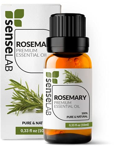 SenseLAB Rosmarin eterisk olja - Naturlig 100% ren terapeutisk rosmarinolja för aromaterapi diffusor - Hår- och hudvårdsolja (10 ml)