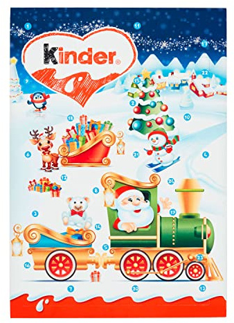 Kinder, Calendario dell'avvento mini con Babbo Natale, 135 g (confezione da 2)