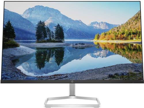 HP M24fe Monitor de 24 Full HD (1920 x 1080, 75Hz, 5ms, IPS, 16:9, AMD FreeSync, HDMI, VGA, Antirreflejo, Eye Ease, Inclinación Ajustable) Microborde, Color Gris, Negro