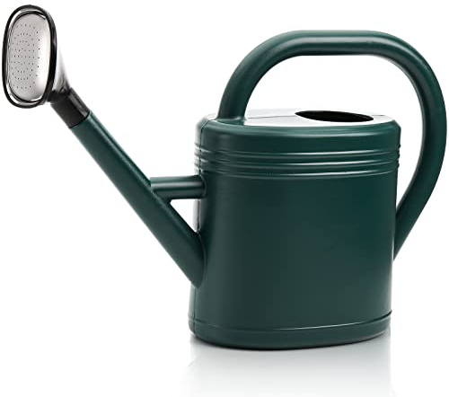 ZOOFOX Green 1 Gallon Plastic Watering Can with Detachable Sprinkler Head for Indoor, Outdoor, and Garden Plants