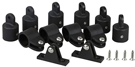 Fivetoo Barca Bimini Top 7/8 Pollici Hardware - Set di ferramenta per tendalini per Barche da 7/8 Pollici - Gli Accessori Hardware per Tende da Sole da 12 Pezzi includono Lo Scivolo a ganascia