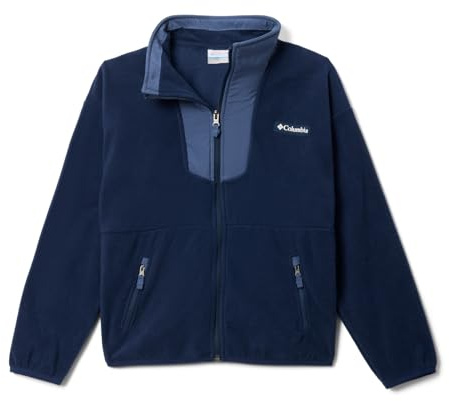 Columbia Sequoia Grove - Chaqueta de forro polar con cremallera completa, unisex, color azul marino universitario/montaña oscura, talla M, Collegiate Navy/Dark Mountain, M