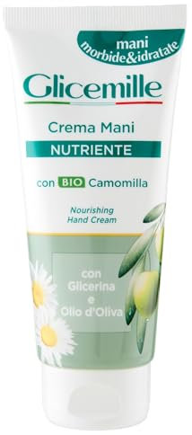 GLICEMILLE | Crème Mains Nourrissante, avec Glycérine, Huile d'Olive et Camomille BIO, 100 ml