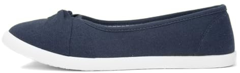 Lilley Pearl Womens Navy Slip On Canvas Shoe - Size 7 UK - Blue