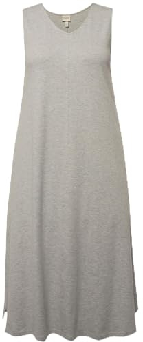 Ulla Popken Vestido Entrelazado con Mangas para Mujer 829148, Gris, 20-22, Gris, 48-50
