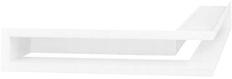 ADGO - Grille D'aération pour Cheminée, Rectangulaire, Grille D'évacuation d'Air pour Poêle, Grille de Cheminée - Angle D'aération pour Cheminée, Entrée d'Air Dissimulée - 60x40x10cm, À Droite, Blanc