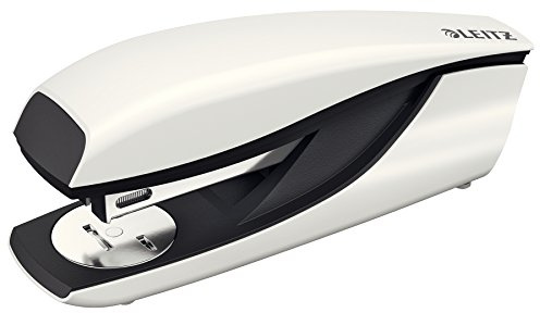 Leitz Stapler, 30 Sheet Capacity, Ergonomic Metal Body, Includes Staples, WOW Range, 55021001 - Pearl White