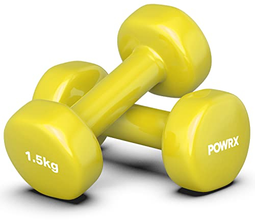 Vinyl Hanteln Paar I Kurzhanteln Gewichte ideal für Fitness Gymnastik Aerobic Pilates 0,5 kg – 10 kg I Kurzhantel 2er Set in versch. Farben und Gewichten