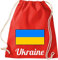 ShirtInStyle Gym Sack Turnbeutel Beutel Tasche Rucksack Land Ukraine Ukraine, Farbe Rot