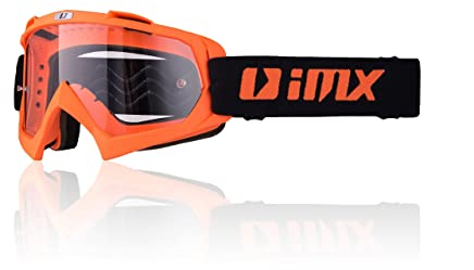IMX RACING MUD Motorrad Schutzbrille | Klare Linse | Anti-Beschlag und Anti-Kratz Linse | Band mit Silikondruck | Drei Lagen Schaum | Ein Linse enthalten