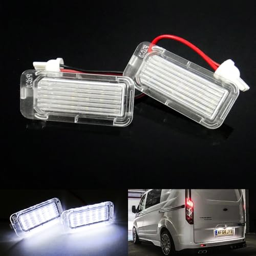 2x LED Licence Number Plate Light White Canbus For 2011+ Ford Ranger T6 TKE T6.2 RA 2013+ Transit MK8 Transit Custom Connect