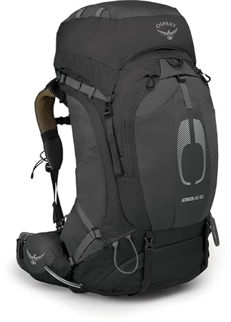 Osprey Atmos AG 65 Litre Rucksack (L/XL), Black, One Size