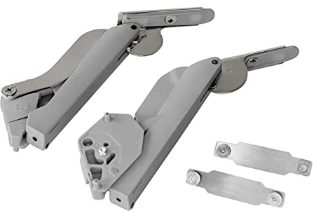 SOTECH Högt klaffbeslag FREEspace typ D, grått för skåpshöjd 225-650 mm (klaffvikt från 2,2 till 9,3 kg) Klaffjärn