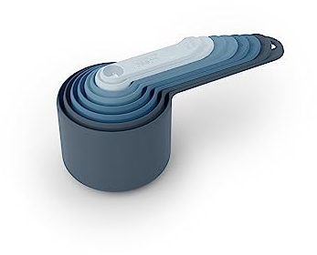 Joseph Joseph Nest, Set di misurini 8 pezzi, salvaspazio, misure da 1.25ml a 250ml, Blu