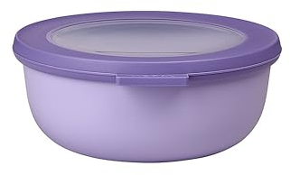 Mepal - Multi Bowl Cirqula Round - Contenitori Plastica con Coperchio - Adatto come contenitore ermetico per Frigo, microonde, Congelatore e piatti da portata - Ciotole Cucina - 750 ml - Vivid lilac