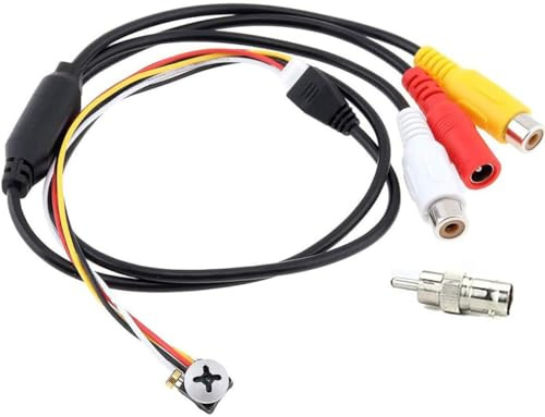 CNDST CCTV-Mikrokamera, HD, 1000TVL, 3,6 mm, 90 Grad, klein, tragbar, kabelgebunden, 12 x 12 mm
