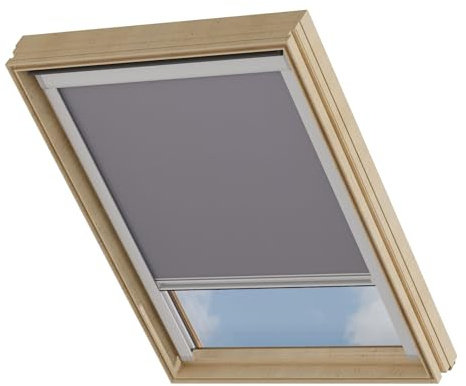 Cocoon Dachfenster Verdunkelung F06 - Kompatibel mit VELUX Dachfenstern - Dachfenster Rollo mit Hitzeschutz - Einfache Montage - Grau