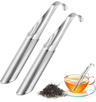 KGDUYC 2PCS Colino da tè in acciaio inox 304, filtro te infusione,infusore per tisane,filtro del tè,filtro da tè per tè sfuso, uovo da tè, in acciaio inox, a maglia fine, riutilizzabile