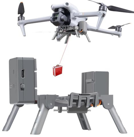 Sistema de lanzamiento de lanzamiento compatible con DJI Air 3S/Air 3 Thrower Transport Delivery Dispositivo de caída de liberación rápida, kit de lanzamiento de tren de aterrizaje plegable