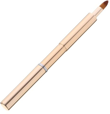 BEBEMOKO Pinceau à Lèvres Portable Rétractable Double Tête Applicateur Gloss Rond en Poils Doux Outil de Maquillage pour Femmes pour Retouches Voyage Finition Précise et Polyvalente