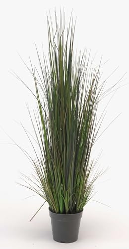 artplants.de Canna di palude Artificiale, Verde, 90cm - Cannuccia di palude Decorativa/Erba Finta