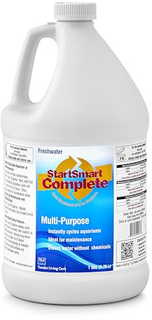 TLC Products StartSmart Complete Freshwater Aquarium Cycle Starter & Beneficial Nitrifiers, Supports Clear Water & Biofiltration, Reduces Excess Sludge, One Gallon (128 oz, 3.78 L)